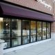 black commercial aluminum storefront windows for local business